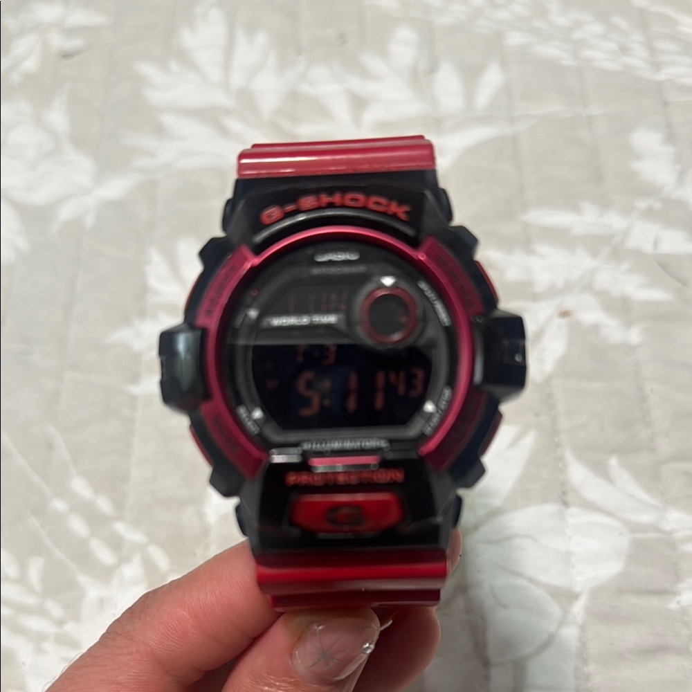 G-Shock Bold Red and Black Digital Watch